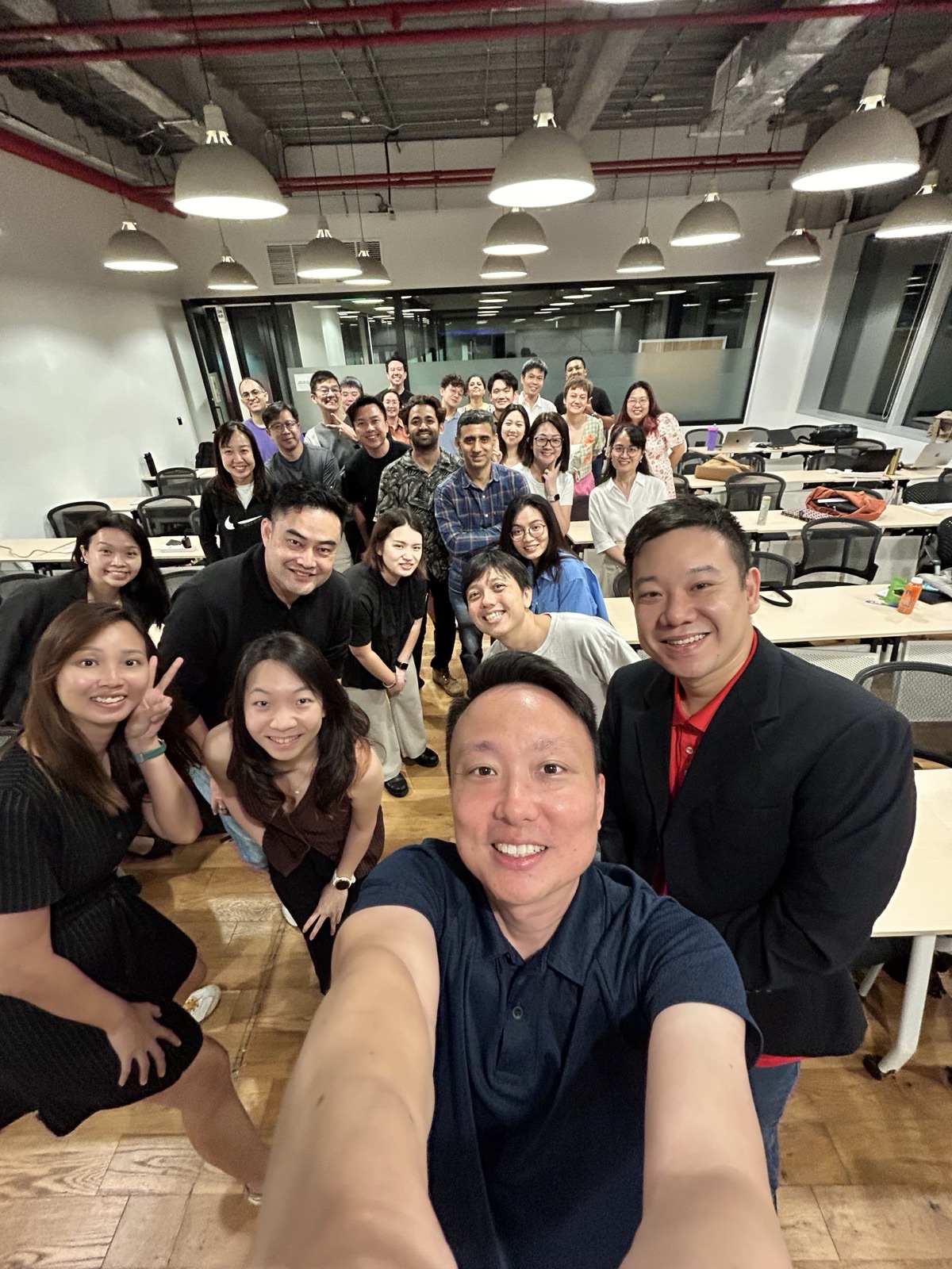 Group photo of attendees at AI Power Users Meetup 01 in Singapore